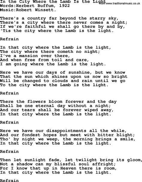 light in the city lyrics